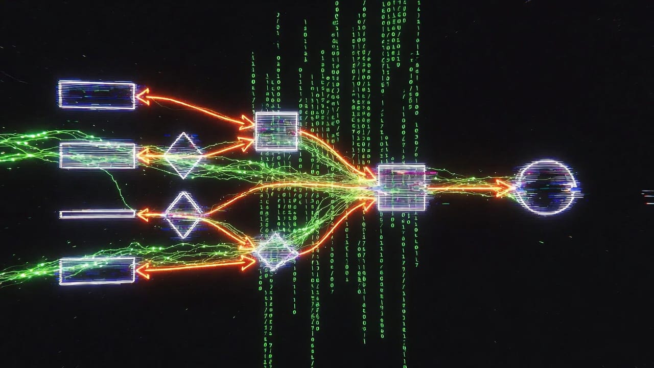 Glitch-Art: Abstrakter State-Machine-Datenfluss mit WebSocket-Verbindungen